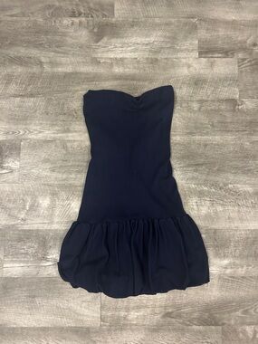 Freshman Navy Strapless Evening Dress